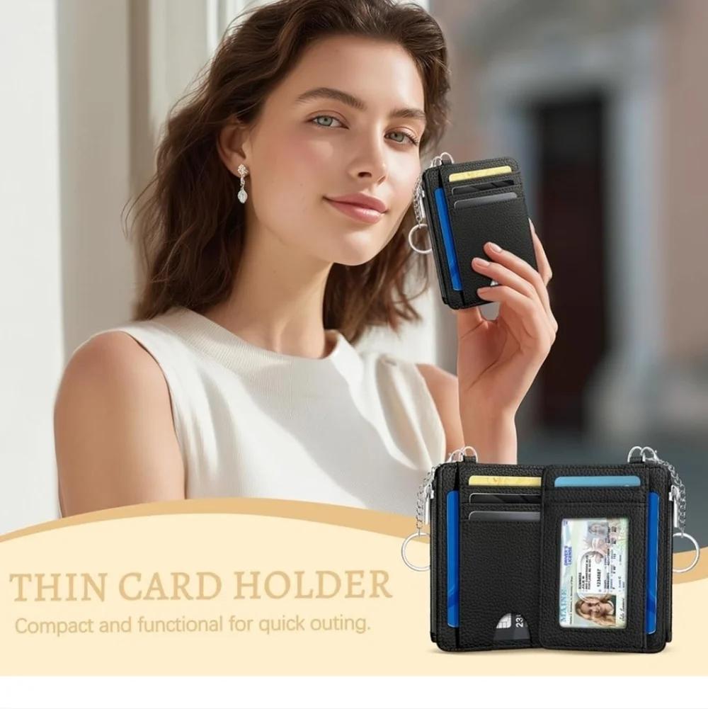 Black Card Organizer with ID Window